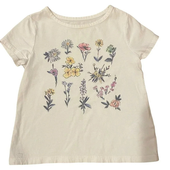 Lands' End Other - 3T Land's Ends Flower White Short Sleeve Tee